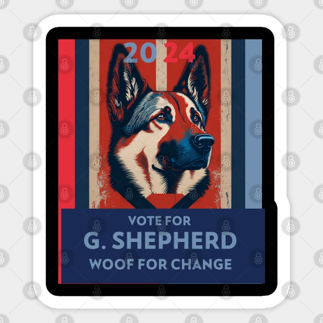 Limited Edition "G. Shepherd" Presidential Campaign T-Shirt Sticker by RJS Inspirational Apparel